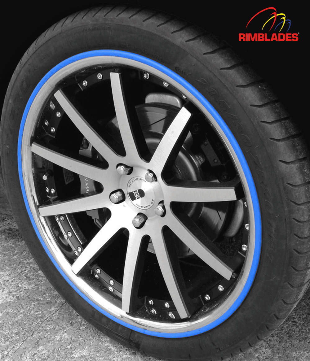  Rimblades Ultra Blue Alloy Wheel Protection for Cars and Other  Vehicles - Universal Easy Fit Self-Adhesive Up to 22 Inch : Automotive